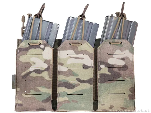 Pouch Magazine Pouch Triple M4 Warrior Assault Laser Cut Open Top Detachable multicam — Coletes & Rigs — Airsoft Market PT