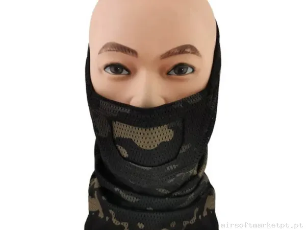 Máscara de Proteção Balaclava Cygnus Armory Face Warrior Gen.2 Estilo multicam Black — Proteção Ocular & Facial — Airsoft Market PT