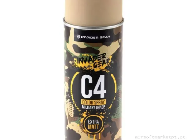 Pintura Spray Invader Gear C4 Mil Grade Cor Ral1039 — Outros — Airsoft Market PT