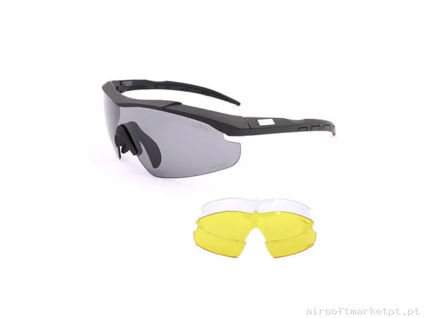 Gafa Corso Revenge Gunner con funda + 3 Lentes Intercambiables OD Verde — Proteção Ocular & Facial — Airsoft Market PT