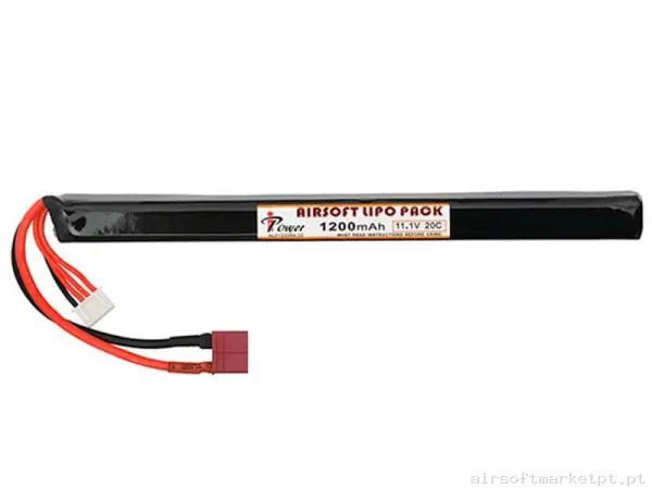 Bateria Lipo Stick Ipower 1200mah 11.1v 20c (T-Plug) — Baterias & Carregadores — Airsoft Market PT