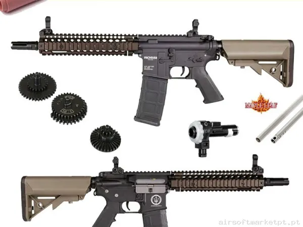 Réplica Rossi Mk18 Marsoc Neptune 9" Tan Full Mr.hop Upgrade — Rifles de Assalto (AR/M4/AK) — Airsoft Market PT