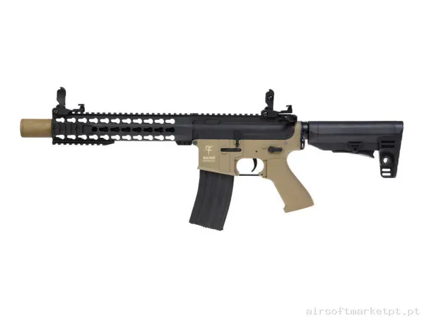 Réplica airsoft AEG M4 Saigo Kenji Long tan/Negra — Rifles de Assalto (AR/M4/AK) — Airsoft Market PT