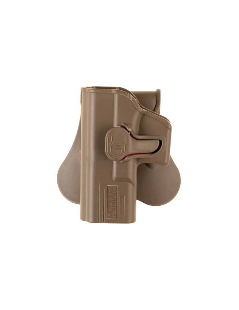 Holster G19 / ICS BLE-XAE Left Hand - Dark Earth [Amomax] — Gear Táctico — Airsoft Market PT