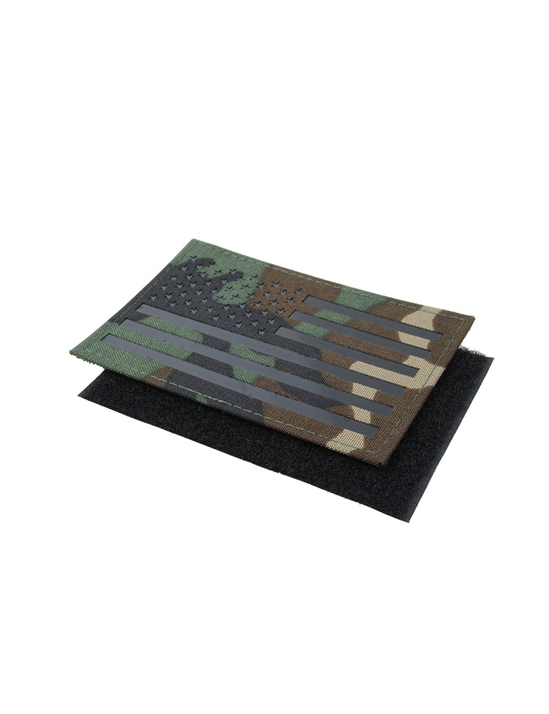 US Flag Infrared Large Patch - Woodland [TMC] — Patches & Decoração — Airsoft Market PT