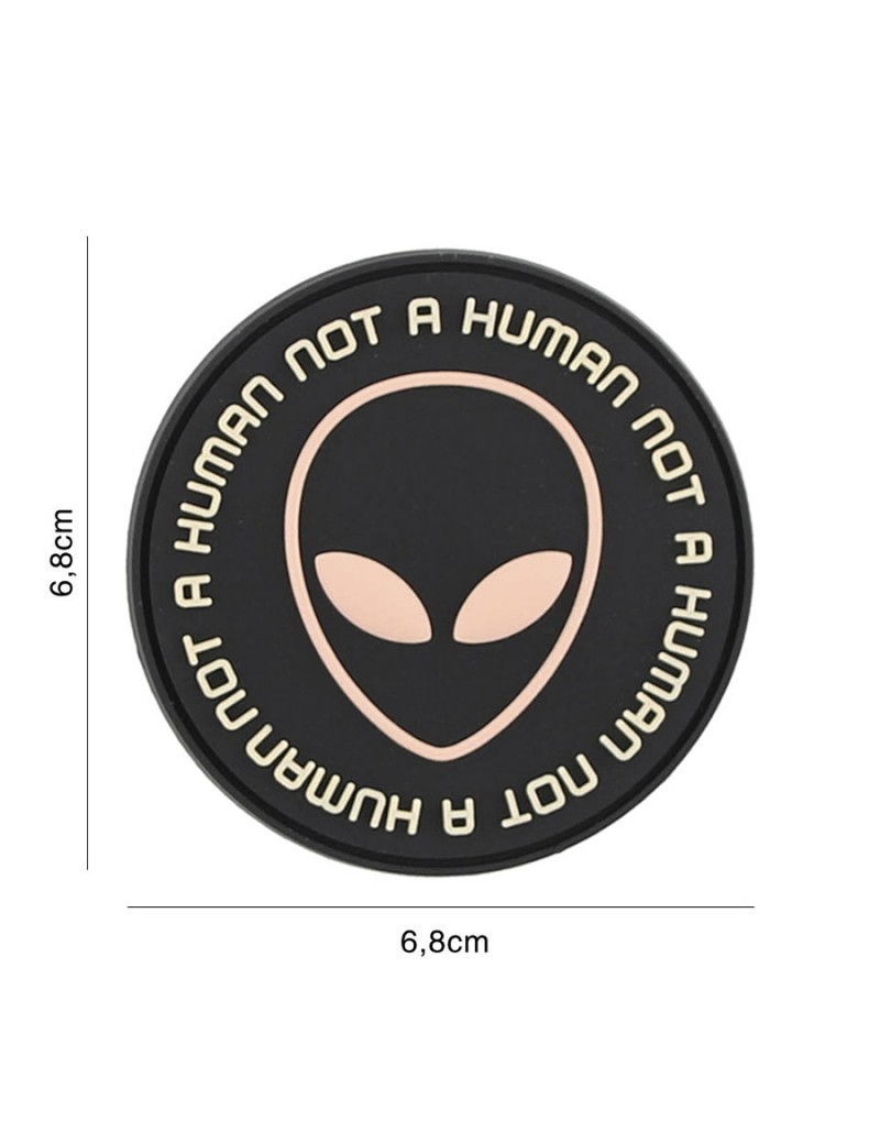 Patch - Not Human - Black & Pink — Patches & Decoração — Airsoft Market PT