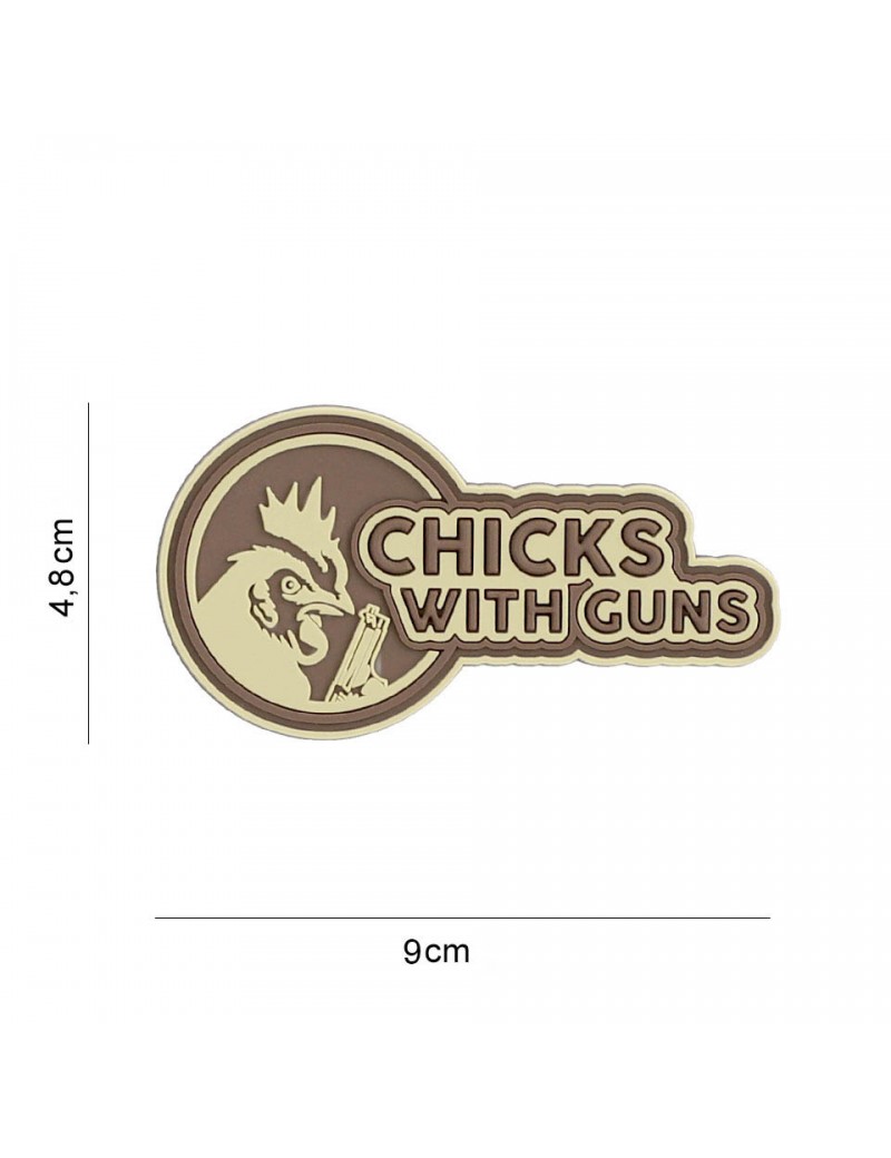 Patch - Chicks With Guns - Coyote — Patches & Decoração — Airsoft Market PT