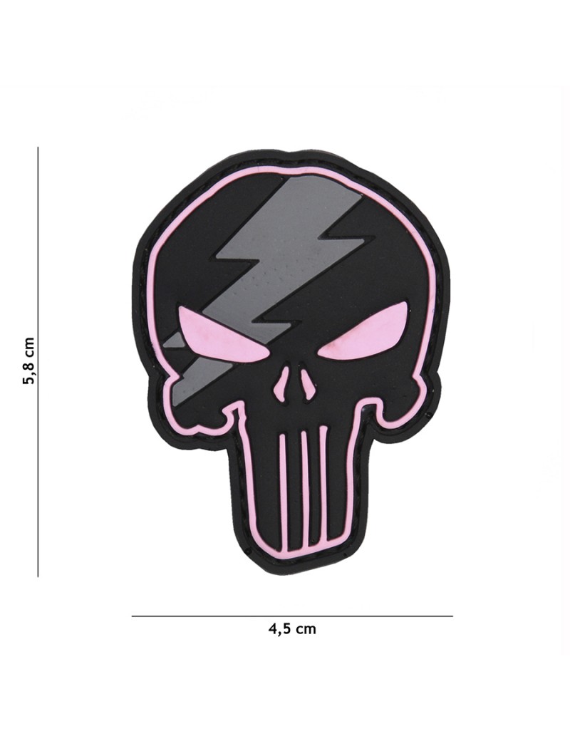 Patch - Punisher Thunder - Pink — Patches & Decoração — Airsoft Market PT