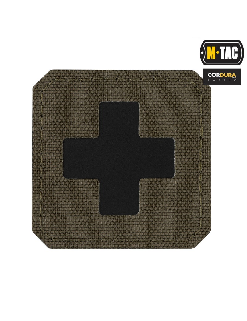 Patch - Medic Cross - Ranger Green & Black [M-TAC] — Patches & Decoração — Airsoft Market PT