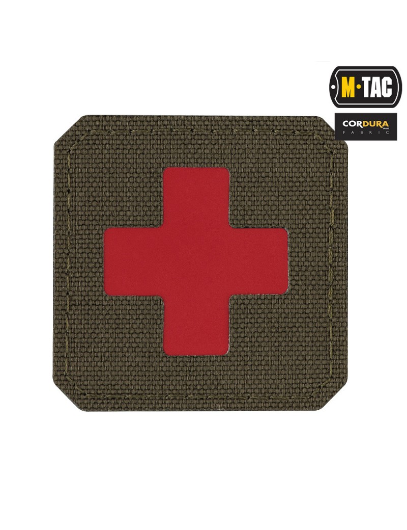 Patch - Medic Cross - Ranger Green & Red [M-TAC] — Patches & Decoração — Airsoft Market PT