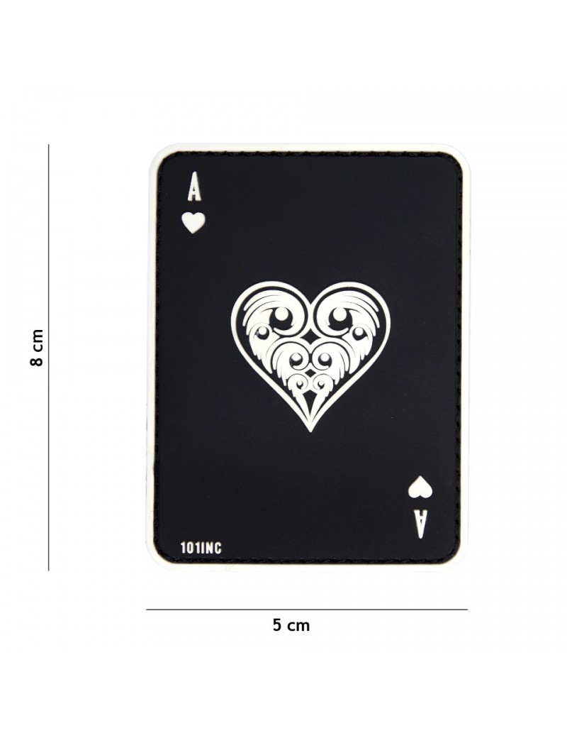 Patch - Ace of Hearts - Black — Patches & Decoração — Airsoft Market PT