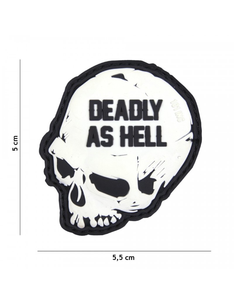 Patch - Deadly As Hell - White — Patches & Decoração — Airsoft Market PT