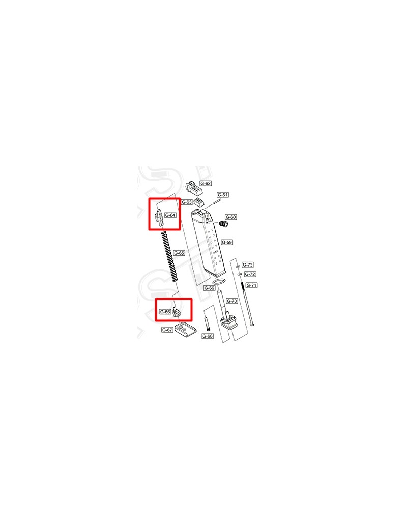 Kit BB Follower + Base Stopper WE17 [WE] — Outros — Airsoft Market PT