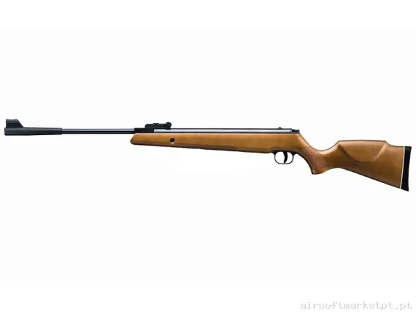 Airgun Gas Pistón 4.5mm Carabina Stinger Vulcano negra/Madeira — Rifles de Assalto (AR/M4/AK) — Airsoft Market PT