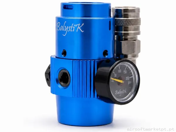 HPA Regulador Balystik Hpr200 Us 0-200 Psi azul Cobalto — HPA & Linhas — Airsoft Market PT
