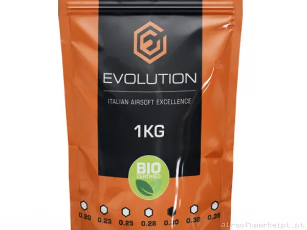 BBs Bio 0.30g Evolution High Performance 1kg Brancas — Munição (BBs) — Airsoft Market PT