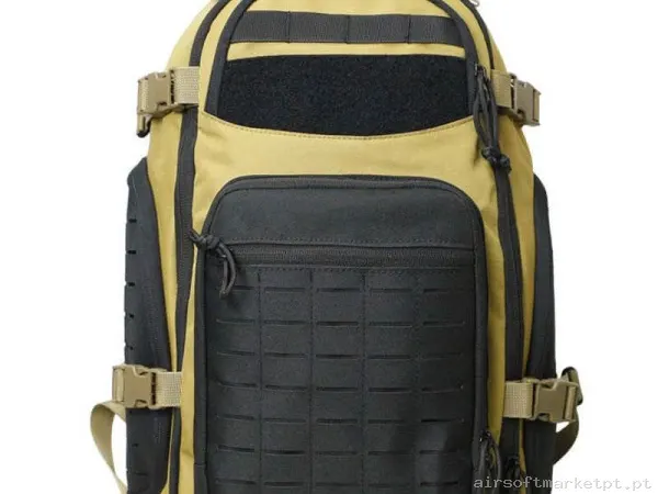 Mochila Tática MOLLE Corte Laser Sixmm Dg Backpack 40l tan/Preto — Sacos & Mochilas — Airsoft Market PT