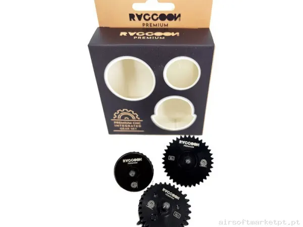 Engranajes 16:1 Premium Raccoon CNC ACERO — Peças Internas (AEG) — Airsoft Market PT