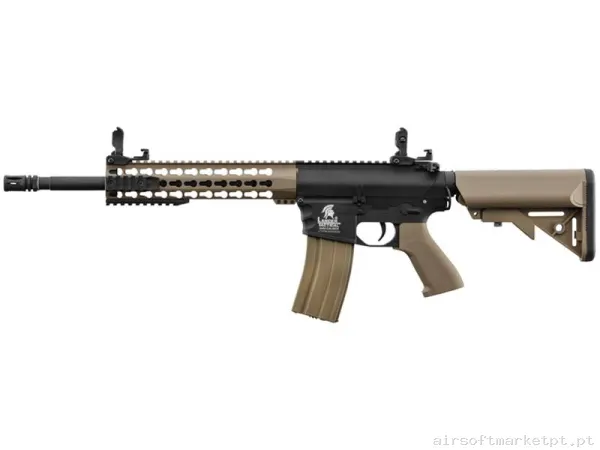 Réplica AEG M4 Lancer Tactical LT-12K Gen.2 M4 Keymod Combo preta/Tan — Rifles de Assalto (AR/M4/AK) — Airsoft Market PT
