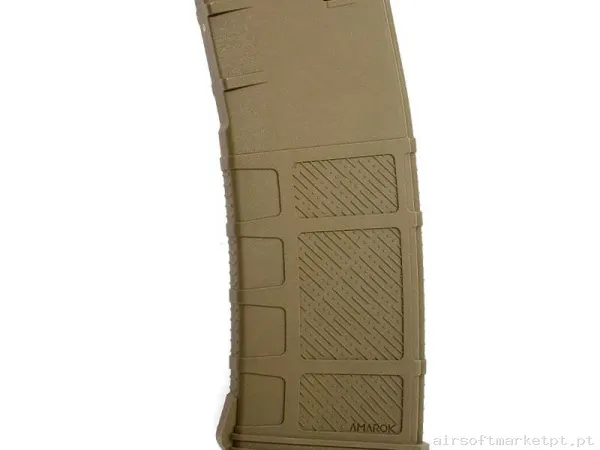 Magazine Réplica Midcap M4 Amarok Fast Feed A9 Polímero 250 Bbs tan/Gris — Carregadores / Magazines — Airsoft Market PT