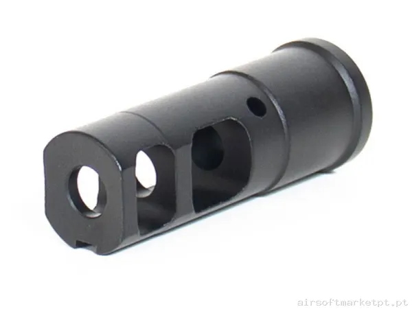 Externo Quebra-chamas Evolution CNC Steel Tactical Flash Hider negra — Acessórios & Componentes — Airsoft Market PT