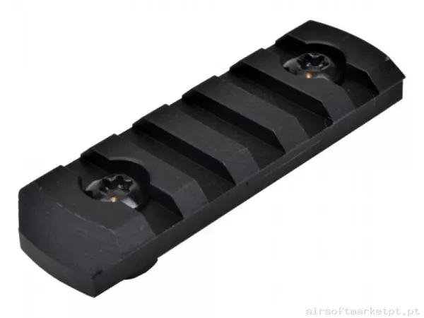 Externo Rail M-Lok Big Dragon 5 Slot Alumínio preto — Acessórios & Componentes — Airsoft Market PT