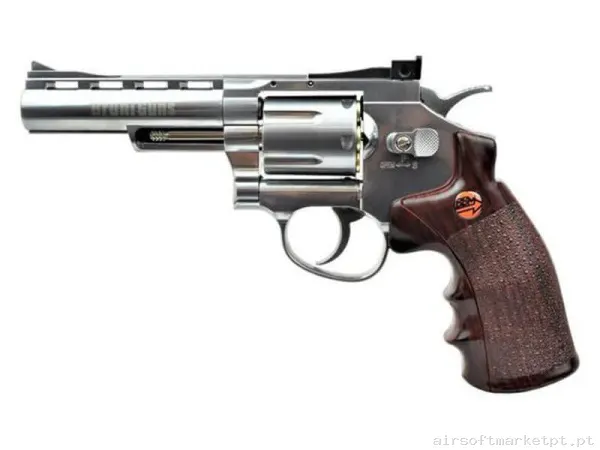 Airgun CO2 4.5mm Revólver Bruni 4" Full Metal BR-701S Prata — Pistolas — Airsoft Market PT