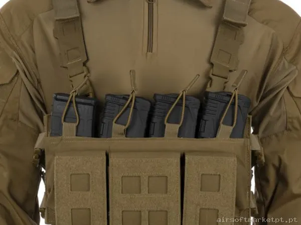 Colete Chest Rig Delta Tactics Force Mk2 coyote — Coletes & Rigs — Airsoft Market PT