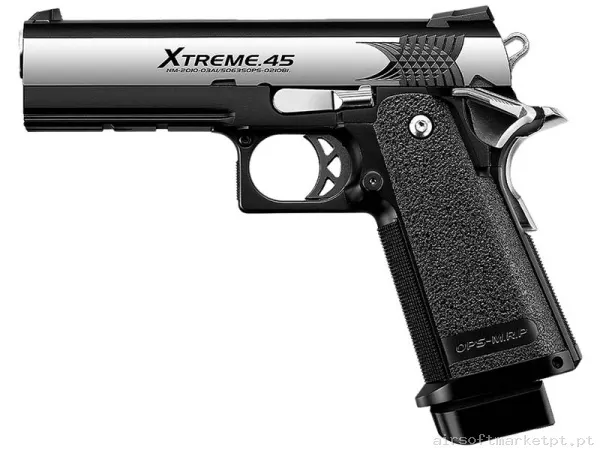 Réplica GBB Pistola Hi-Capa Xtreme Tokyo Marui Full Auto Stainless — Pistolas — Airsoft Market PT