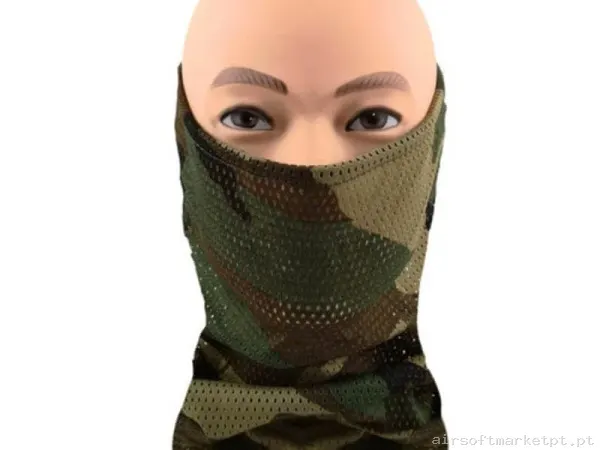 Braga Tática Cygnus Armory Tubescarf Woodland — Proteção Ocular & Facial — Airsoft Market PT