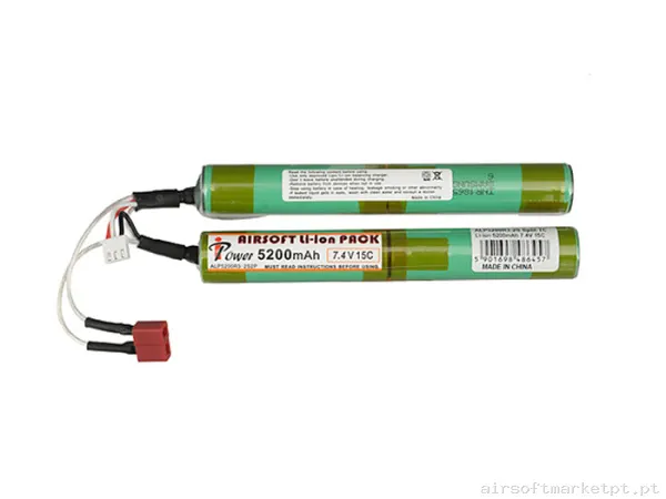 Bateria Li-Ion Nunchuk Dupla Ipower 5200mah 7.4v 15c (T-Plug) — Baterias & Carregadores — Airsoft Market PT