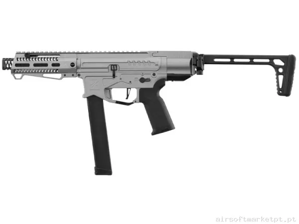 Réplica AEG M4 Zion Arms Pw9 Mod 0 com Estoque Gratuito ETU Prata — Rifles de Assalto (AR/M4/AK) — Airsoft Market PT