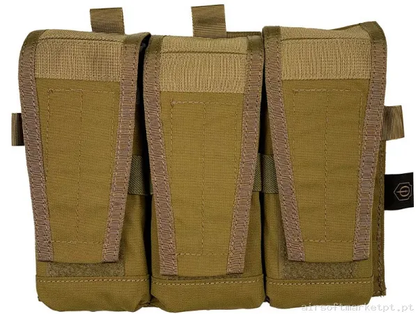 Pouch Magazine Pouch Triplo M4 Conquer Cvs Triplo Rifle Mag Pouch coyote Brown — Coletes & Rigs — Airsoft Market PT