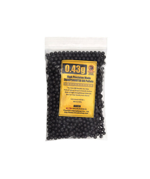 BBs 0.43g 1000PCS - Guarder — Munição (BBs) — Airsoft Market PT