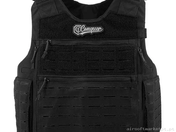 Colete Bac Conquer preto — Coletes & Rigs — Airsoft Market PT