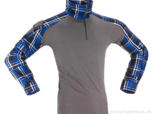 Camiseta de Combate Invader Gear Flannel azul — Vestuário (Fardas) — Airsoft Market PT