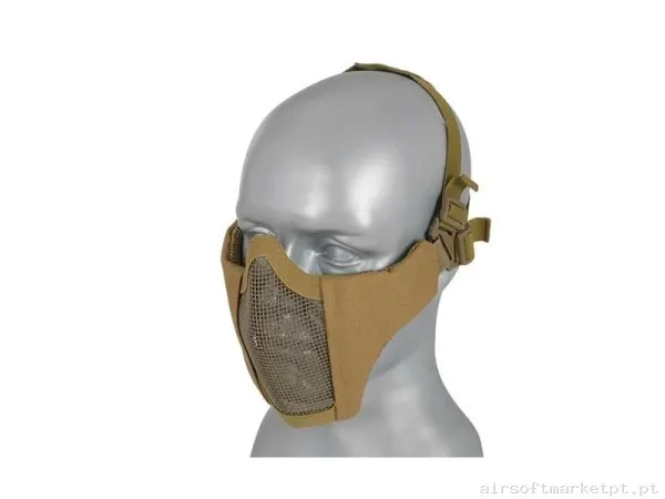 Máscara Rejilla+Tela para cabeza Tan — Proteção Ocular & Facial — Airsoft Market PT