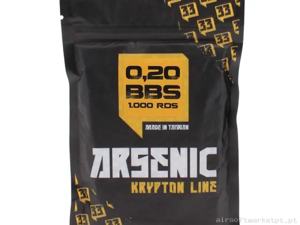 Bolas Arsenic Krypton 0.20g 1000 Bbs Blanca — Munição (BBs) — Airsoft Market PT