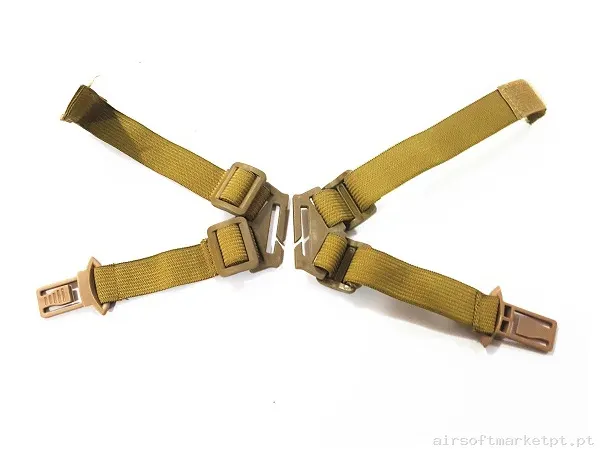Cinturão tático para Máscara Wosport Starker II/IV e Casco tan — Proteção Ocular & Facial — Airsoft Market PT
