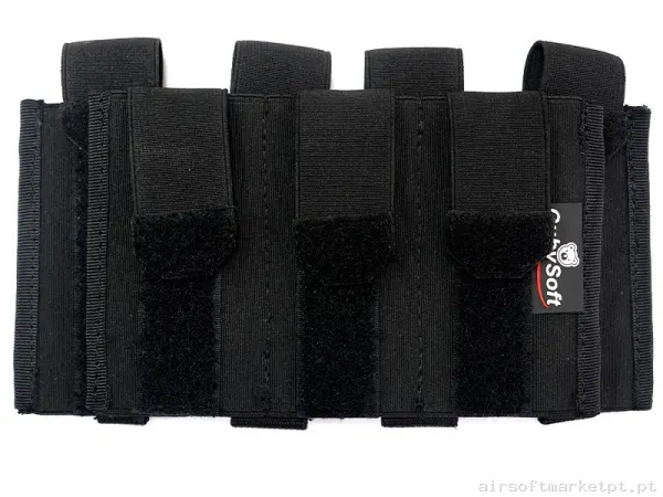 Pouch Magazine Pouch Septuple SMG Cubysoft Thunder Mag Pouch X4+3 negro — Carregadores / Magazines — Airsoft Market PT
