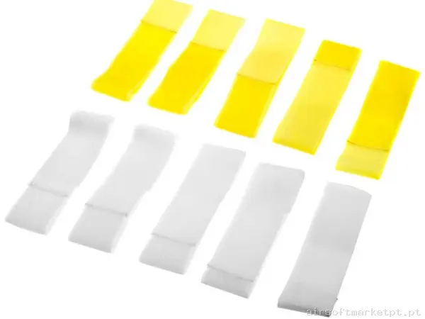 Brazaletes Invader Gear Team Patch Amarelo/Branco Pacote 10u — Acessórios & Componentes — Airsoft Market PT