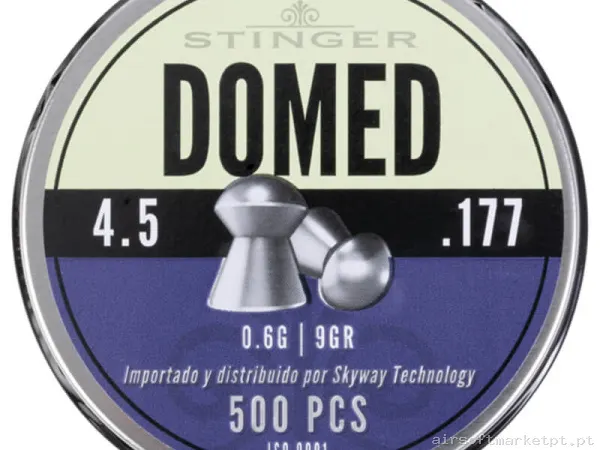 BB Diábolo Punta Redondeada 4.5mm 0.60g Stinger Domed 500u — Munição (BBs) — Airsoft Market PT