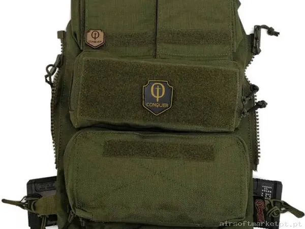 Painel Traseiro Conquer C2 Elite verde od — Coletes & Rigs — Airsoft Market PT