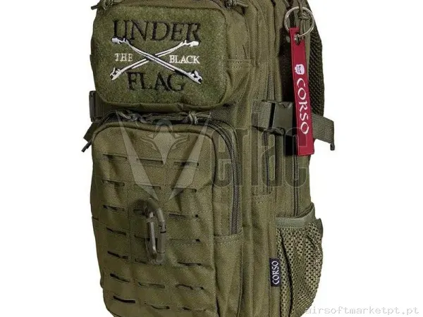 MOCHILA CORSO MOLLE CON MOSQUETÓN 14L VERDE OD — Sacos & Mochilas — Airsoft Market PT
