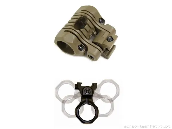 Anilla Para Linterna Multiposición Ajustable - Tan — Lanternas & Lasers — Airsoft Market PT