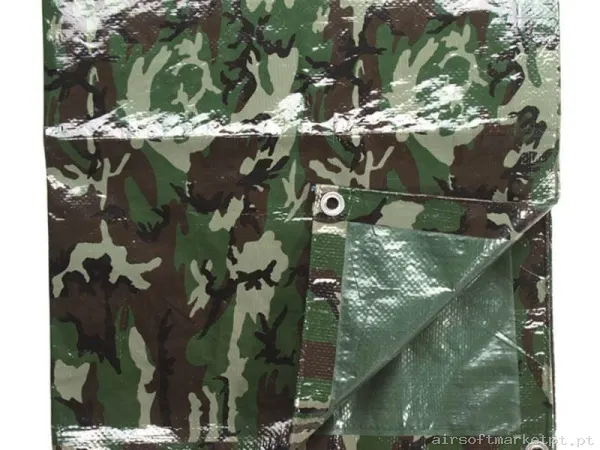 Toldo Universal Táctico Impermeável Mil-Tec 190x300cm Woodland — Outros — Airsoft Market PT