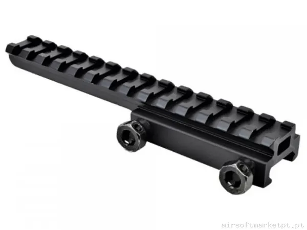 Externo Sobremontura RIS Js Tactical 1/2" 14 Slot negra — Acessórios & Componentes — Airsoft Market PT