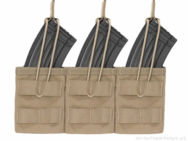 Pouch Magazine Pouch Triplo Ak Warrior Assault Open Top coyote tan — Coletes & Rigs — Airsoft Market PT