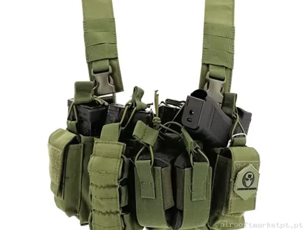 Chest Rig Combat Verde Od — Coletes & Rigs — Airsoft Market PT
