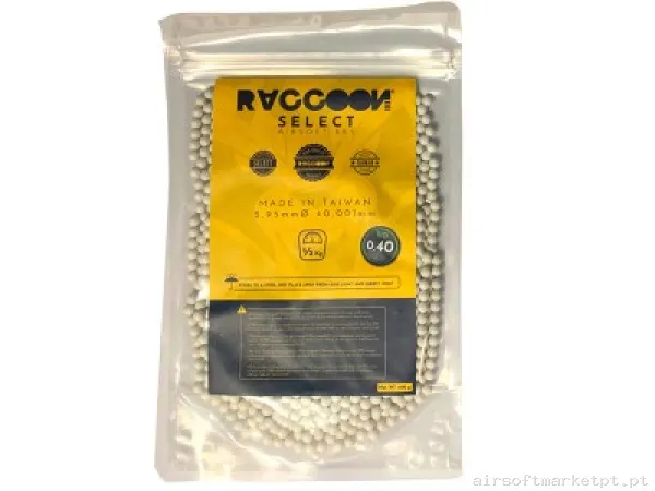 Bbs Muniçao 0,40 BIO Select Raccoon — Munição (BBs) — Airsoft Market PT